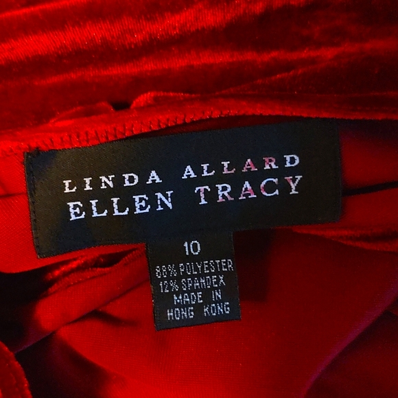 Ellen Tracy Linda Allard Backless Velvet Evening Gown Dress Lined Size Medium - Picture 14 of 14